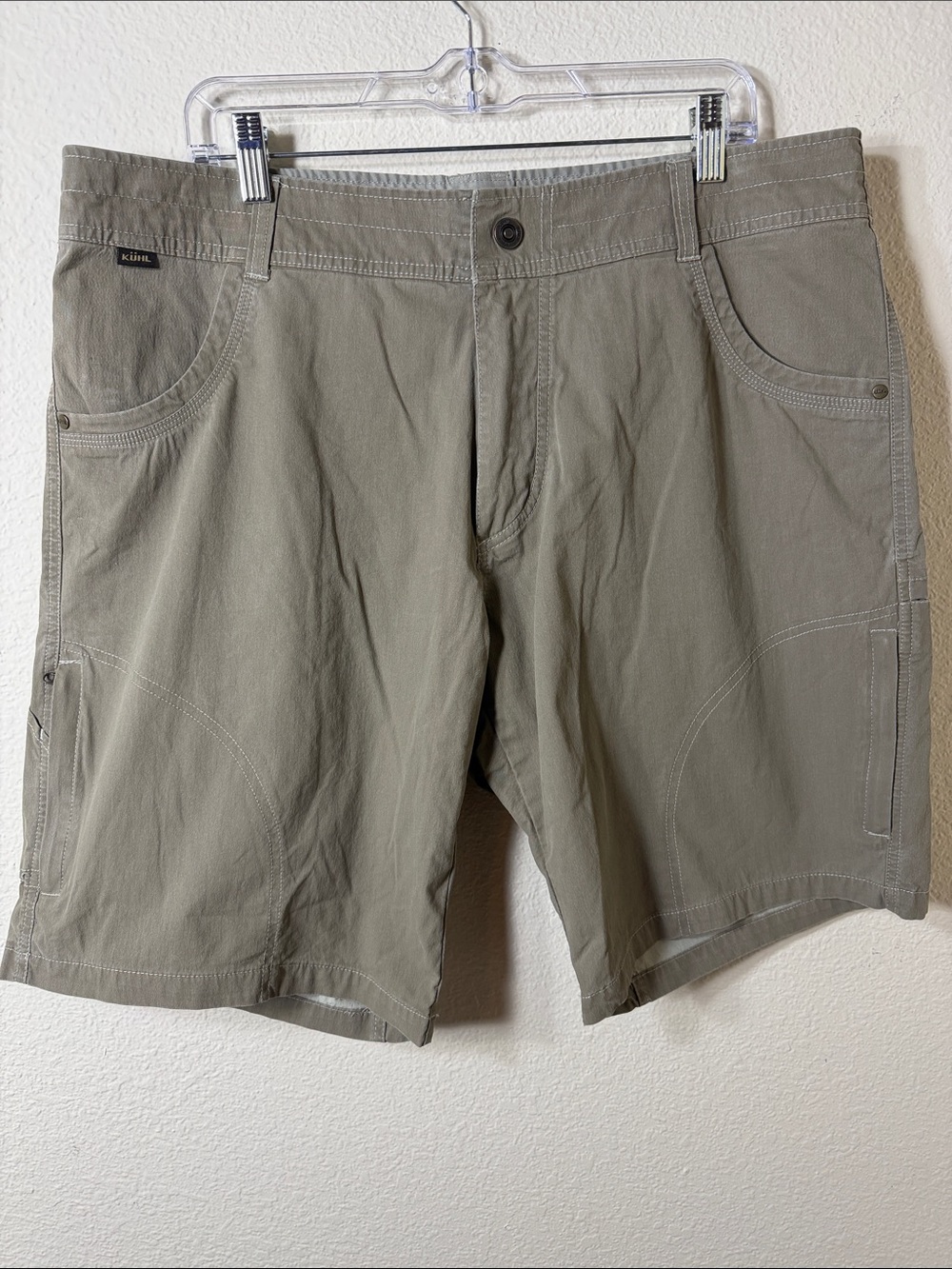 KUHL Ramblr Hiking Shorts Men's Size 38 Khaki Taupe Lightweight Outdoor